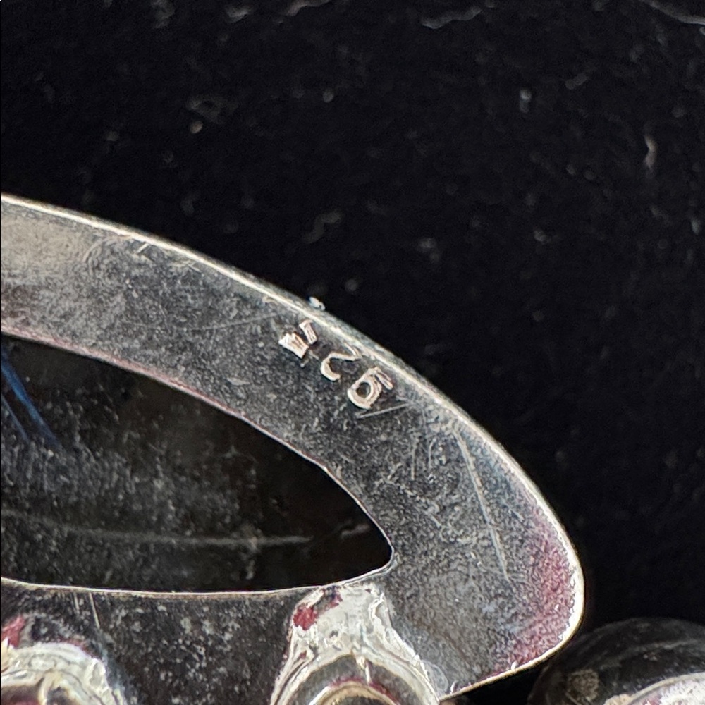 Statement Necklace 925 Silver Elegant Multi-Stone… - image 8